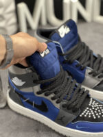 کتونی نایک ایر جردن 1 ودوو آبی ساق بلند - Nike Air Jordan 1 Voodoo Blue - Image 6