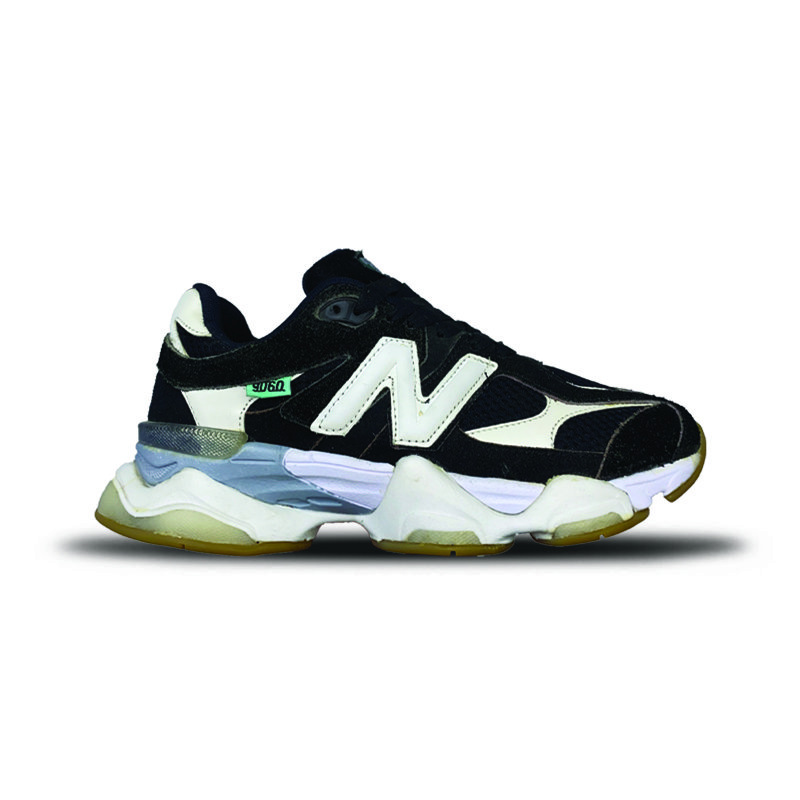 100-نیوبالانس9060 مشکی سفید کتونی نیوبالانس 9060 مشکی سفید