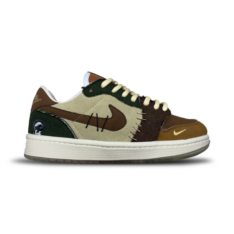 118-نایک ودوو زیره چاپی قهوه ای سبز نایک ودوو قهوه ای سبز زیره چاپی