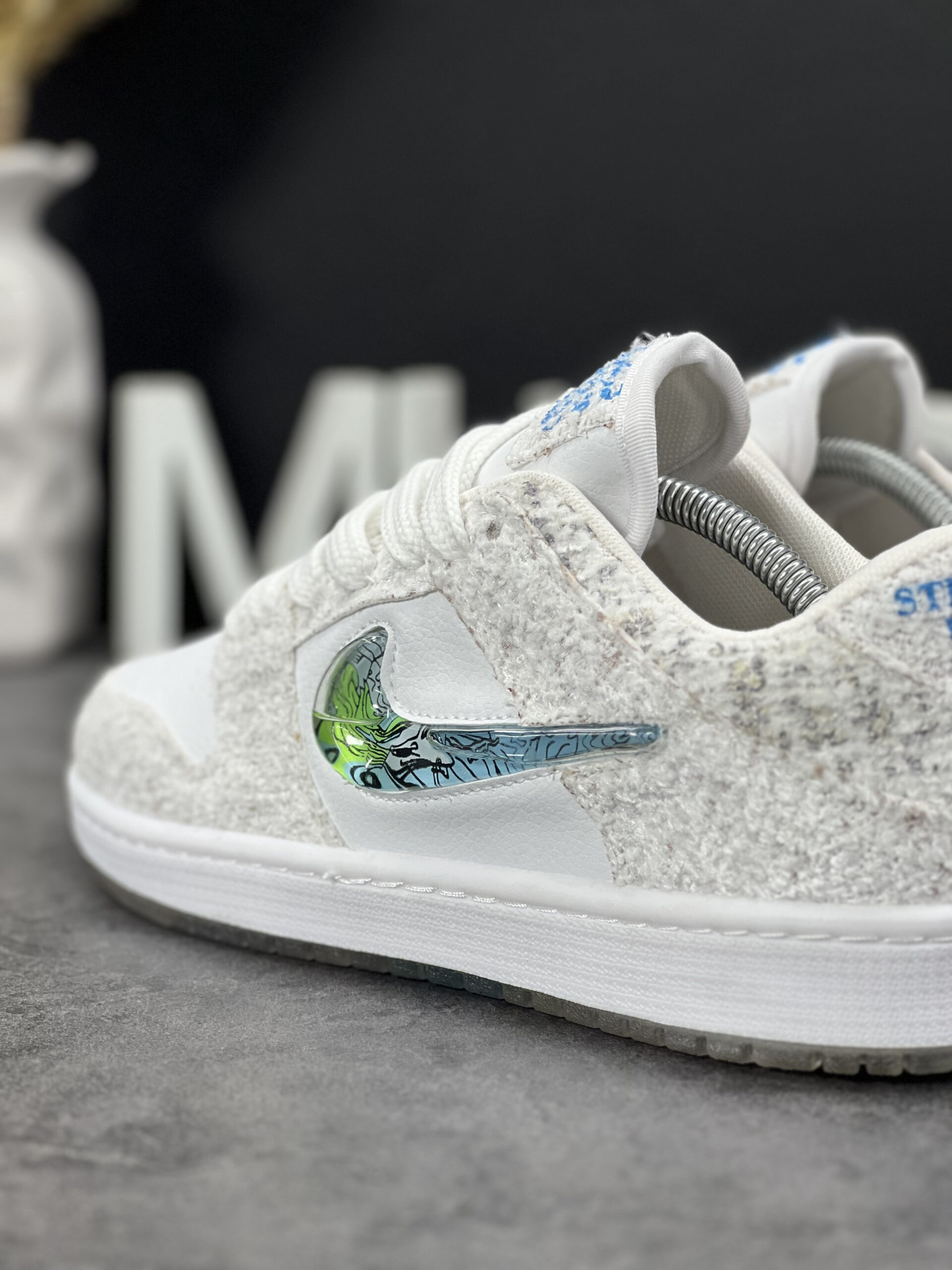 IMG_3265 دراگون سفید پارچه ای زیره چاپی - Image 4