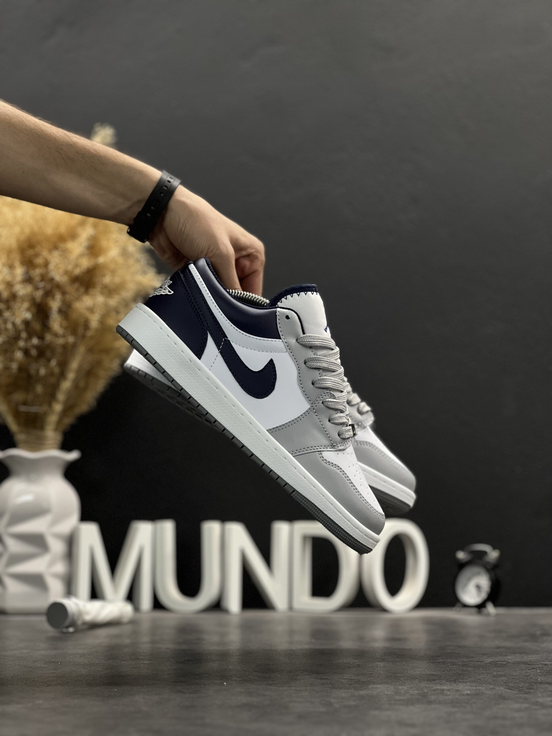 IMG_6378 ایر جردن سفید سرمه ای - Image 2